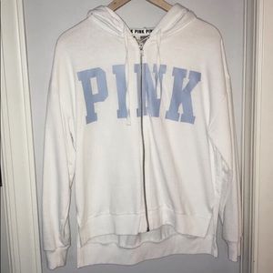 ‘Pink’ jacket with blue lettering!